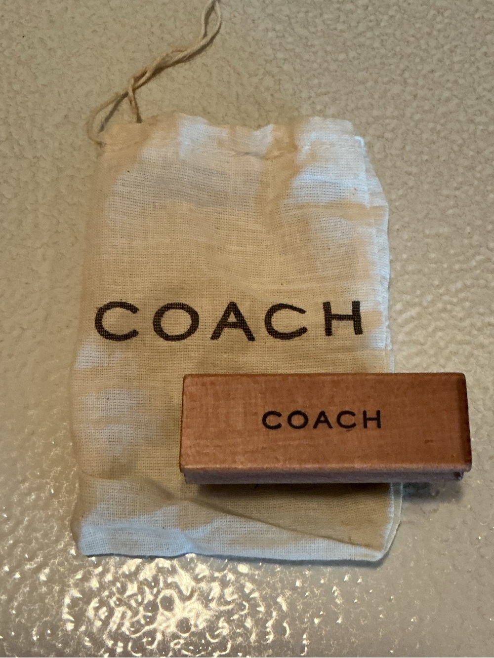 Vintage Authentic COACH Suede Leather Cleaning Brush
